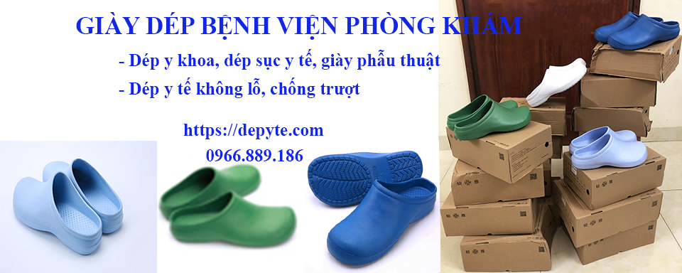 Dép sục y tế, dép nhân viên bệnh viện phòng khám chống trơn trượt, chống thấm nước, thoải mái di chuyển