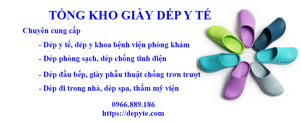 Dép y tế không quai, dép phòng mổ, giày thí nghiệm chống trơn trượt chuyên dụng trong bệnh viện, phòng khám