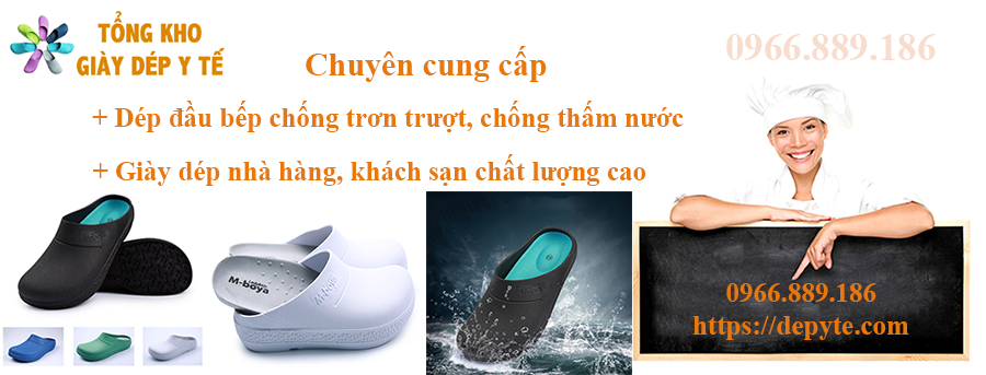 Mẫu giày đầu bếp chống trơn trượt, không thấm nước, chống mài mòn tốt đi trong nhà hàng, khách sạn