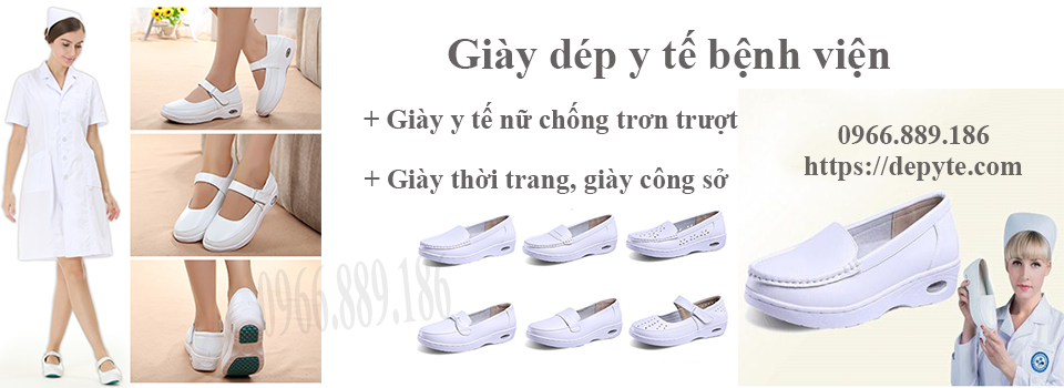 Giày y tá nữ, giày thời trang, giày công sở chuyên dụng trong các bệnh viện phòng khám chống trơn trượt, khử mùi hôi thoáng khí