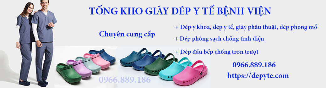 Các mẫu dép sục y tế dành cho y tá bác sĩ chuyên dụng trong bệnh viện, phòng khám chống trơn trượt