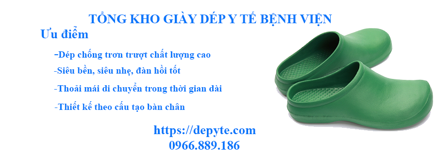 Giày dép y tế không lỗ chuyên dụng trong bệnh viện, phòng khám chống trơn trượt chất lượng cao